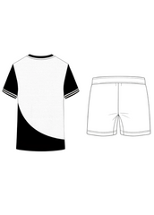 Next print Black & White Custom Sports Jersey with Shorts | Personalized Team Uniform India