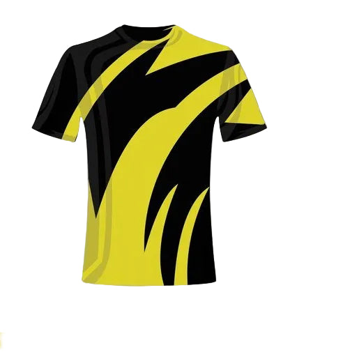 Black yellow custom esports jersey front view