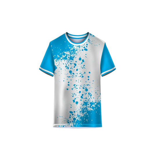 Blue abstract sports jersey for cricket and football teams