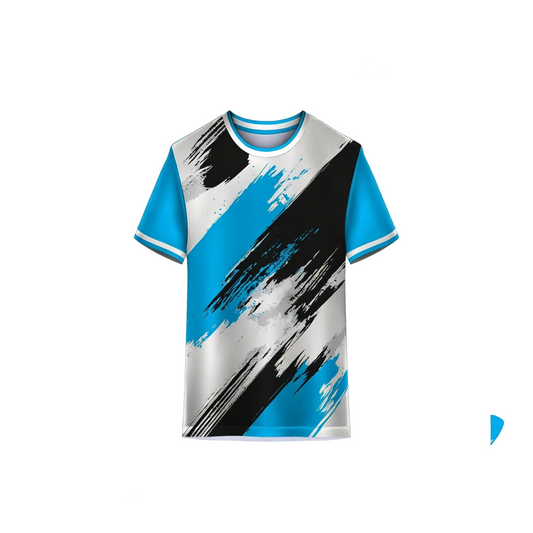 Blue black custom sports jersey with name and number printing