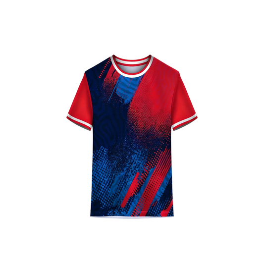 Personalized blue cricket jersey with custom name and number