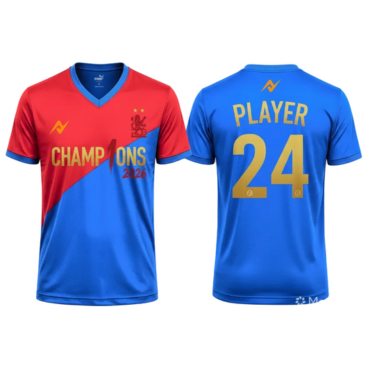 Blue lightning champions sports jersey back view