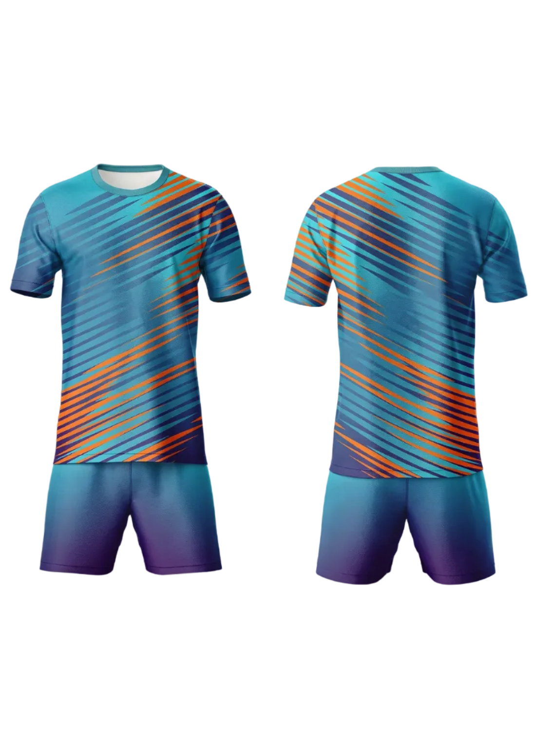 Blue Orange Custom Sports Jersey and Shorts Set India - Team Uniform NextPrint
