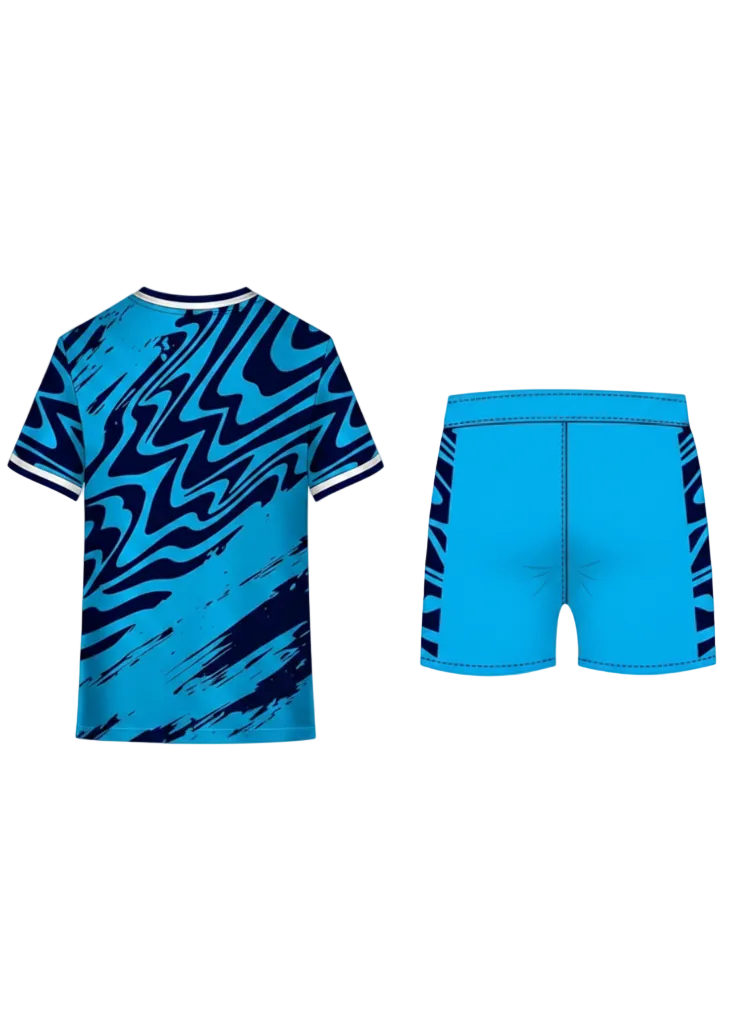 Next print Blue Designer Sports T-Shirt and Shorts Combo | Custom Jersey India