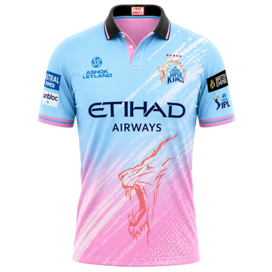 Next print Blue Pink Cricket Jersey Custom Name Number – Premium Team Wear India