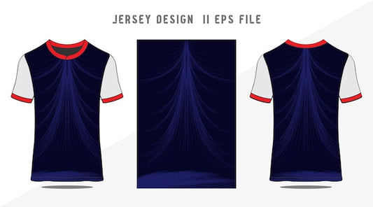 Next Print blue and red jersey with the word  jersey  in black
