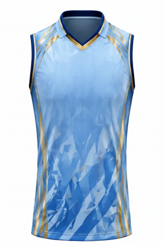 Next print Premium Blue Sleeveless Cricket Sportswear – Lightweight Team Jersey | India