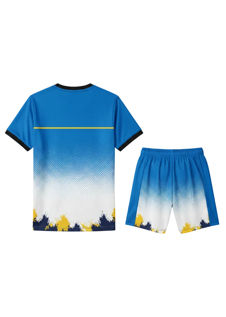 Next print Blue Sports Jersey with Shorts | Custom Team Uniform Set | Breathable Athletic Wear India