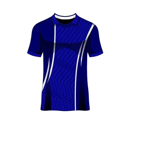Blue white accent custom esports jersey front view