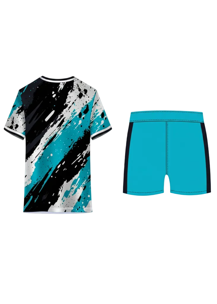 Next print Personalized Blue White Sports Kit (Jersey + Shorts) | Teamwear India