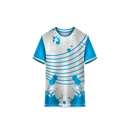 Blue White Custom Sports Jersey with Personalized Name Number Printing by NextPrint India