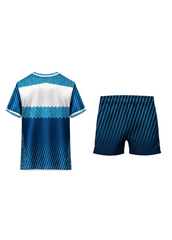 Next print Premium Blue & White Sports Jersey with Shorts – Custom Team Uniform