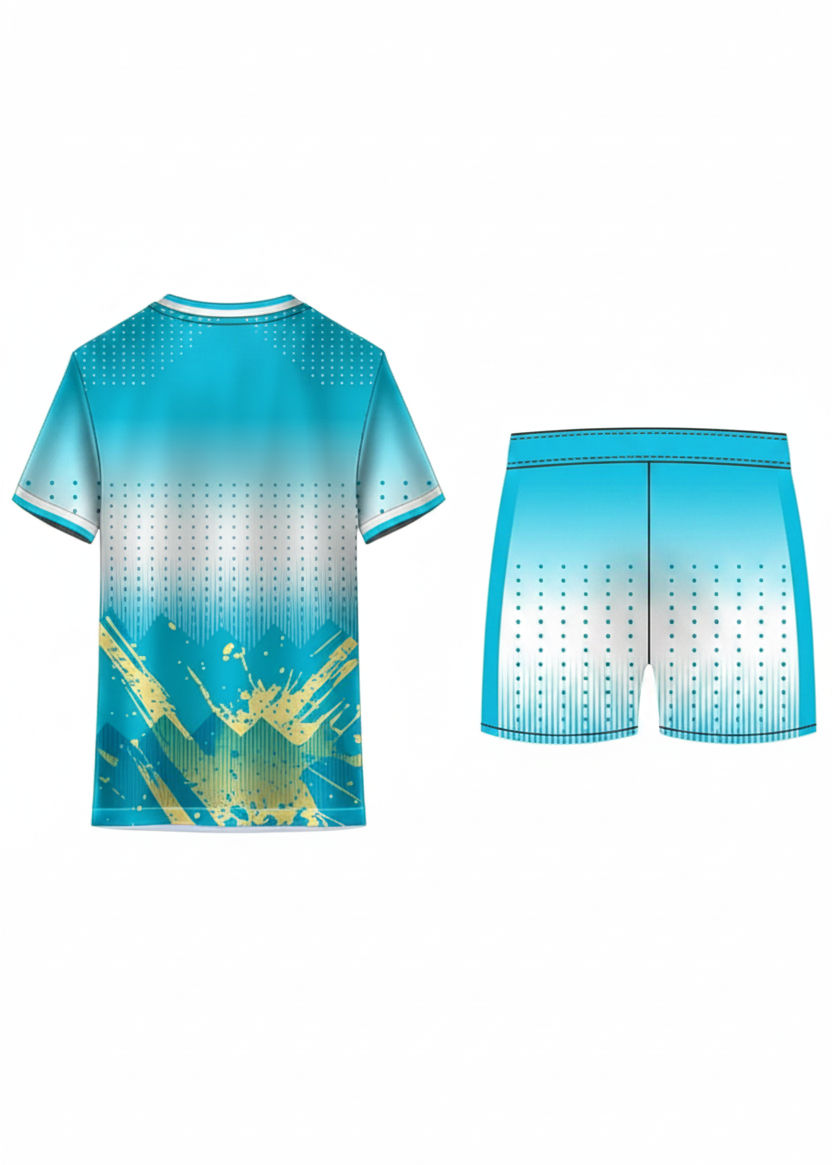 Next print Personalized Blue and White Cricket & Football Jersey with Shorts | Custom Team Kit Online India