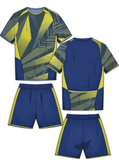 Next print Custom Blue Yellow Sports Jersey with Shorts – Personalized Team Uniform | Cricket, Football & Training Kit