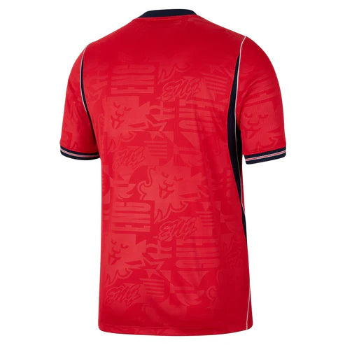 Blue football jersey back side with custom player number
