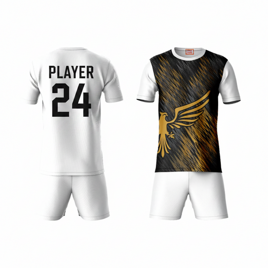 Brown sports t-shirt with white shorts back view for men