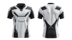 Next Print close up of a white and black shirt with a black and white design