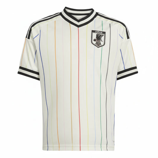 Colombia inspired blue neon green football fan jersey front view