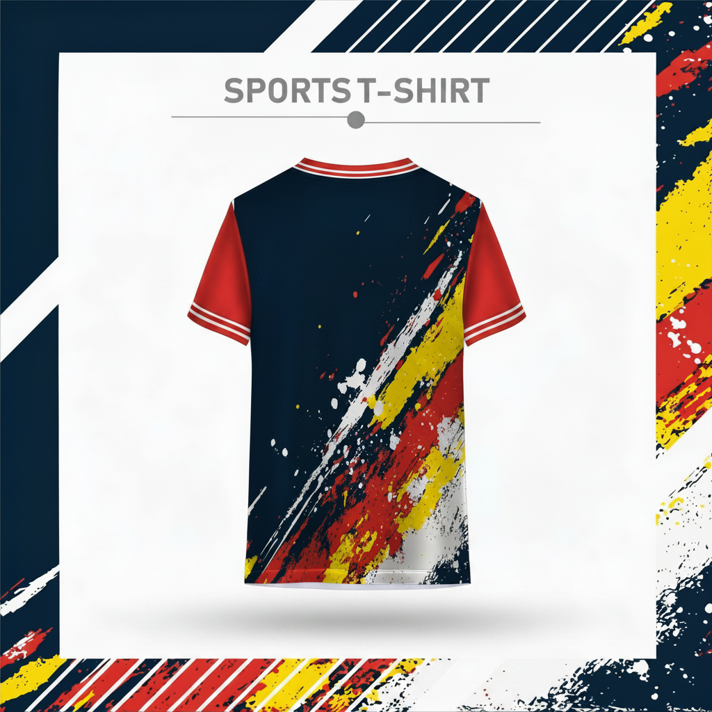 Colorful paint splash athletic jersey for sports teams and gym wear