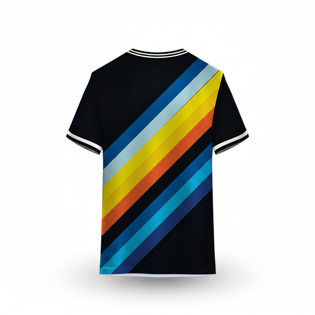 Next print Colorful Stripes Sports Jersey | Custom Cricket & Football Team Jersey Online India