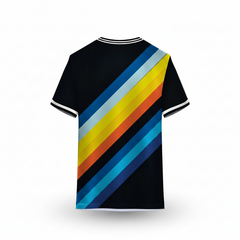 Next print Colorful Stripes Sports Jersey | Custom Cricket & Football Team Jersey Online India