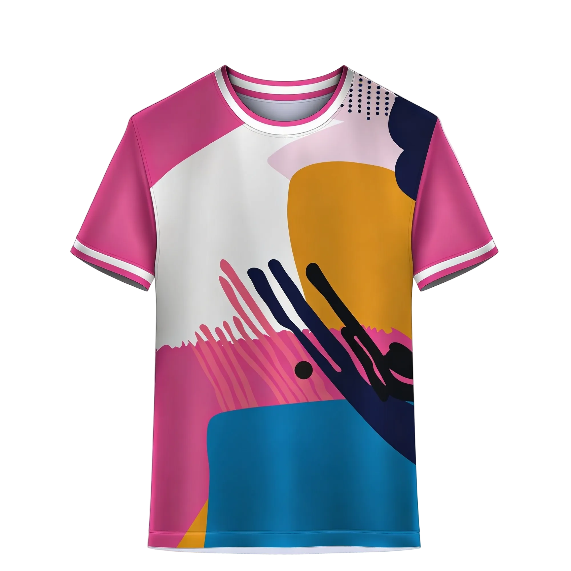 Colourful custom sports jersey with personalized name and number for cricket football and sports teams by NextPrint India