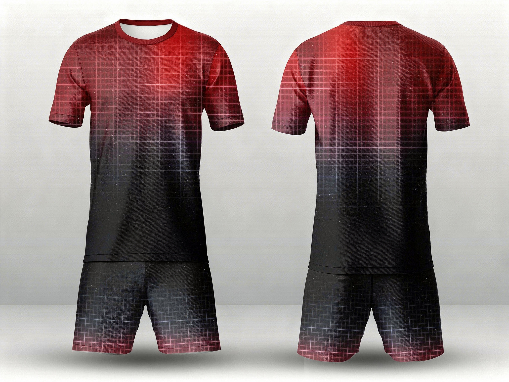 Red black checkered jersey with shorts custom sports uniform India