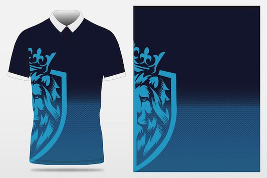 Next Print Cricket Jersey Design Black and Blue Pattern