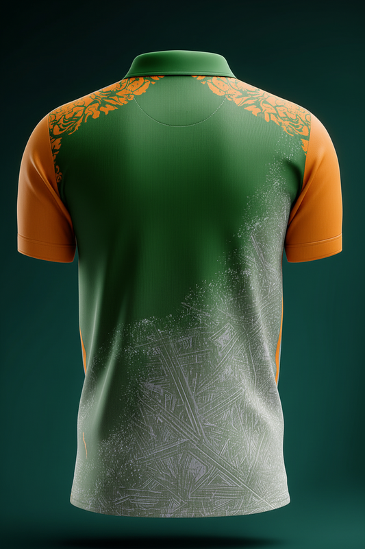 Next Print sport cricket jersey orange and green colour t-shirt men and women