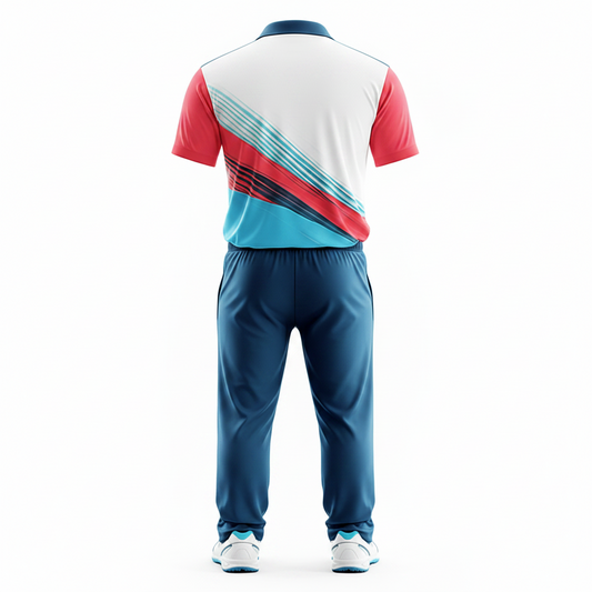 Next print Custom Cricket Kit White – Jersey + Track Pants Set for Team Matches & Practice