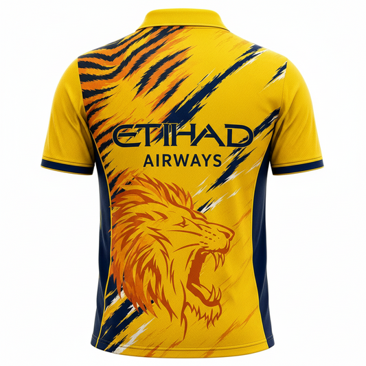 Next print CSK Yellow Orange Cricket Jersey – Custom Name & Number | Chennai Style IPL Sports Jersey India | Premium Quality Team Wear