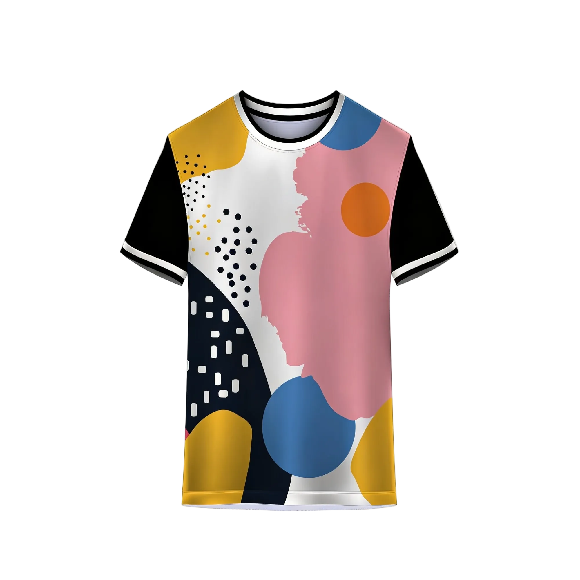 Personalized abstract sports t-shirt for cricket, football, gym and team uniforms