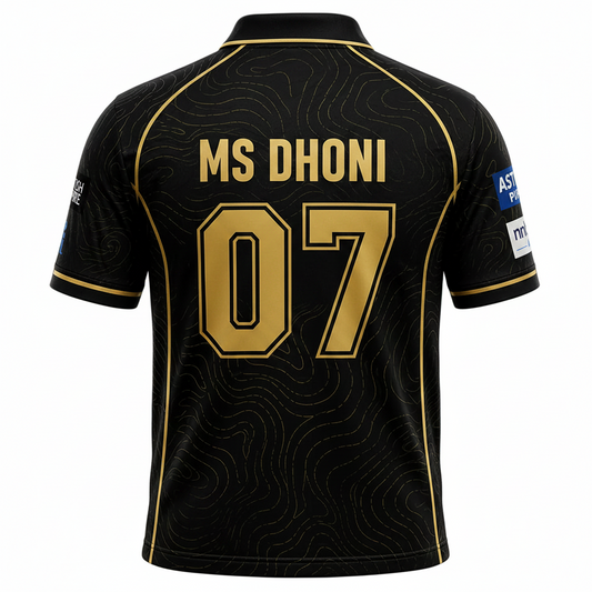 Next print Personalized Team Jersey Black Gold Design – Custom Cricket Shirt Online India