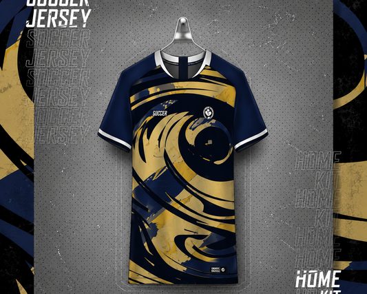 Custom black gold cricket jersey with personalized player name and number