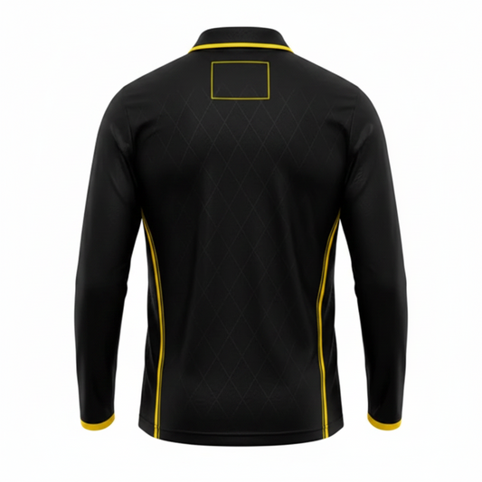 Next print Custom Name & Number Black Long Sleeve Jersey – Premium Sportswear India