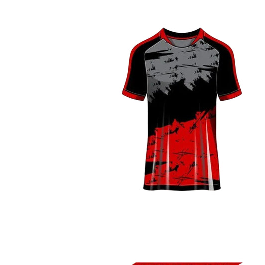 Custom black red scar esports jersey front view