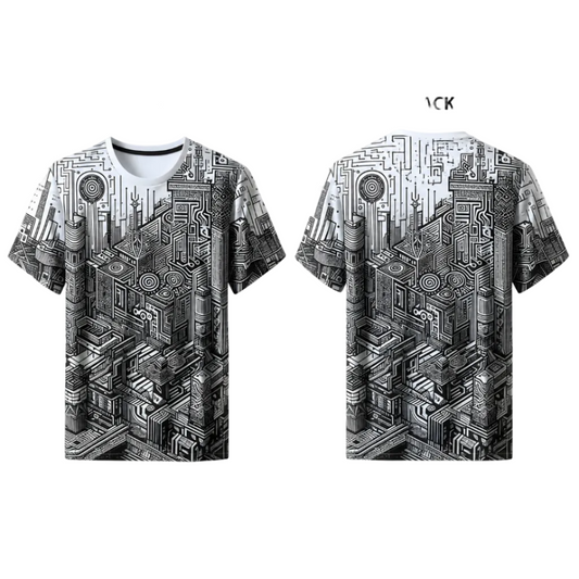 Custom Black White Geometric Phantom Esports Jersey front view