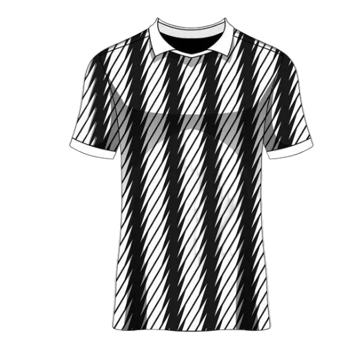 Custom black white striped esports jersey front view
