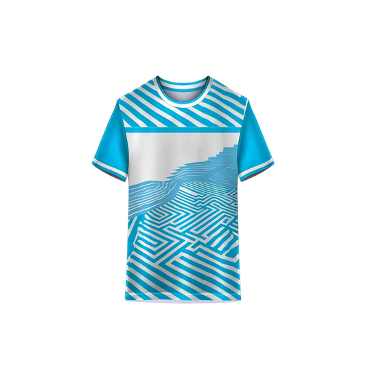 Custom blue sports jersey for cricket and football teams