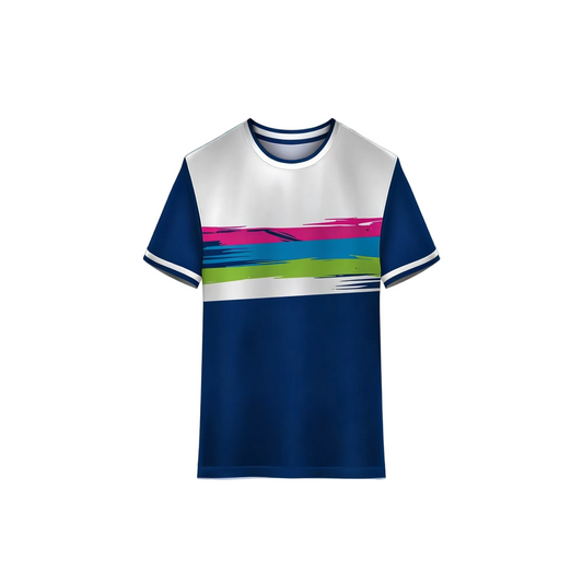 Custom blue sports jersey for men with personalized name printing