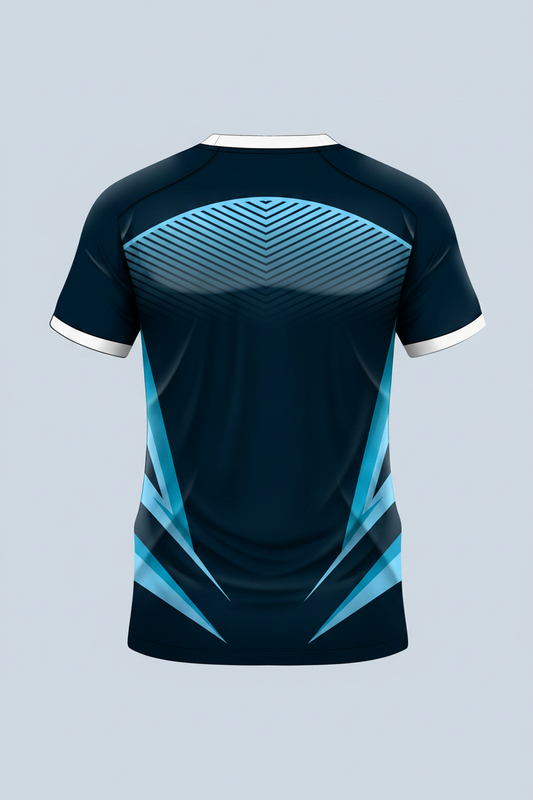 Custom Blue Sports Jersey with Shorts – Personalized Name & Number Cricket/Football Kit India | NextPrint