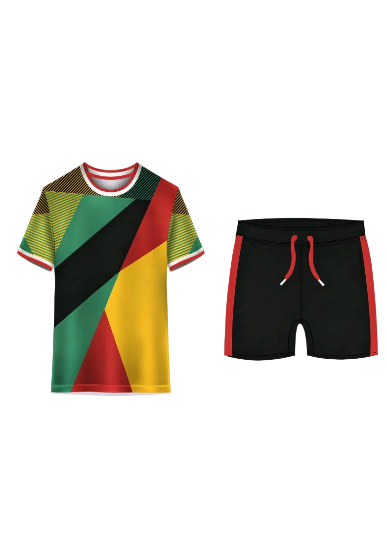 Next print Custom Colorful Sports Jersey with Black Shorts – Personalized Team Kit | India