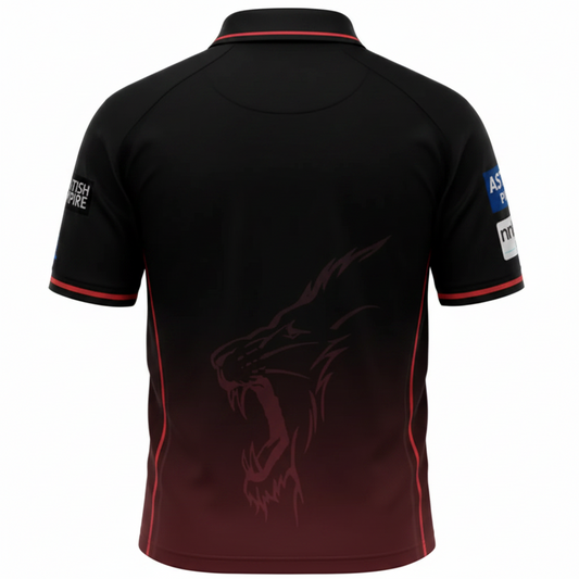 Next printPersonalized Cricket Jersey with Name & Number – Black red Custom Sports T-Shirt