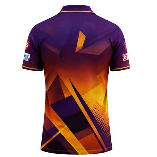 next print Custom Cricket Jersey India Style Blue Orange | Personalized Name & Number | Sublimation Team Uniform | NextPrint