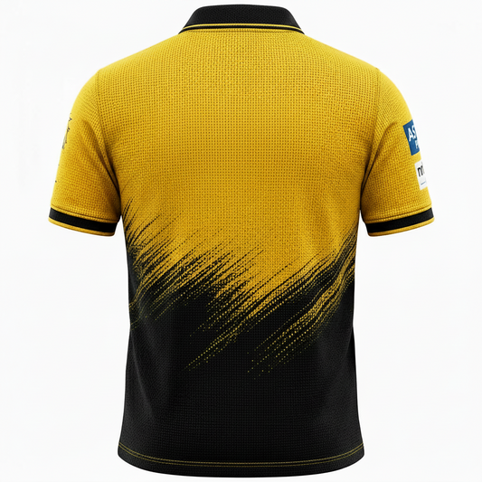 Next print Custom Cricket Jersey CSK Theme Black Yellow – Name Number Print | Mesh Fabric Look