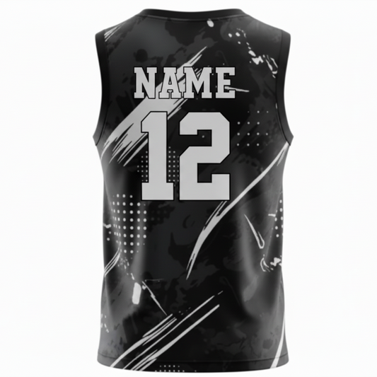 Next Print Custom Dark Sleeveless Sports Jersey – Name & Number Print | NextPrint India