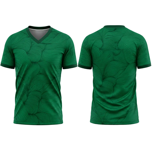 Custom Emerald Green Spiral Flow Esports Jersey front view