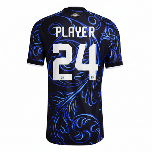 Custom football jersey with personalized name and number