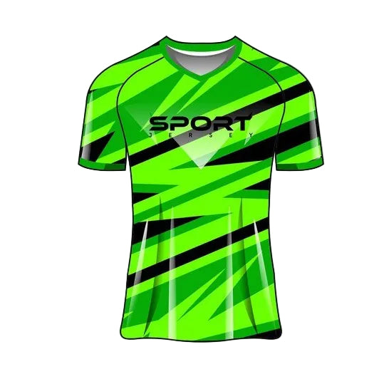 Custom green black lightning esports jersey front view