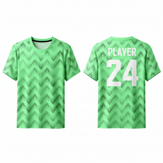 Green black zigzag surge esports jersey back view